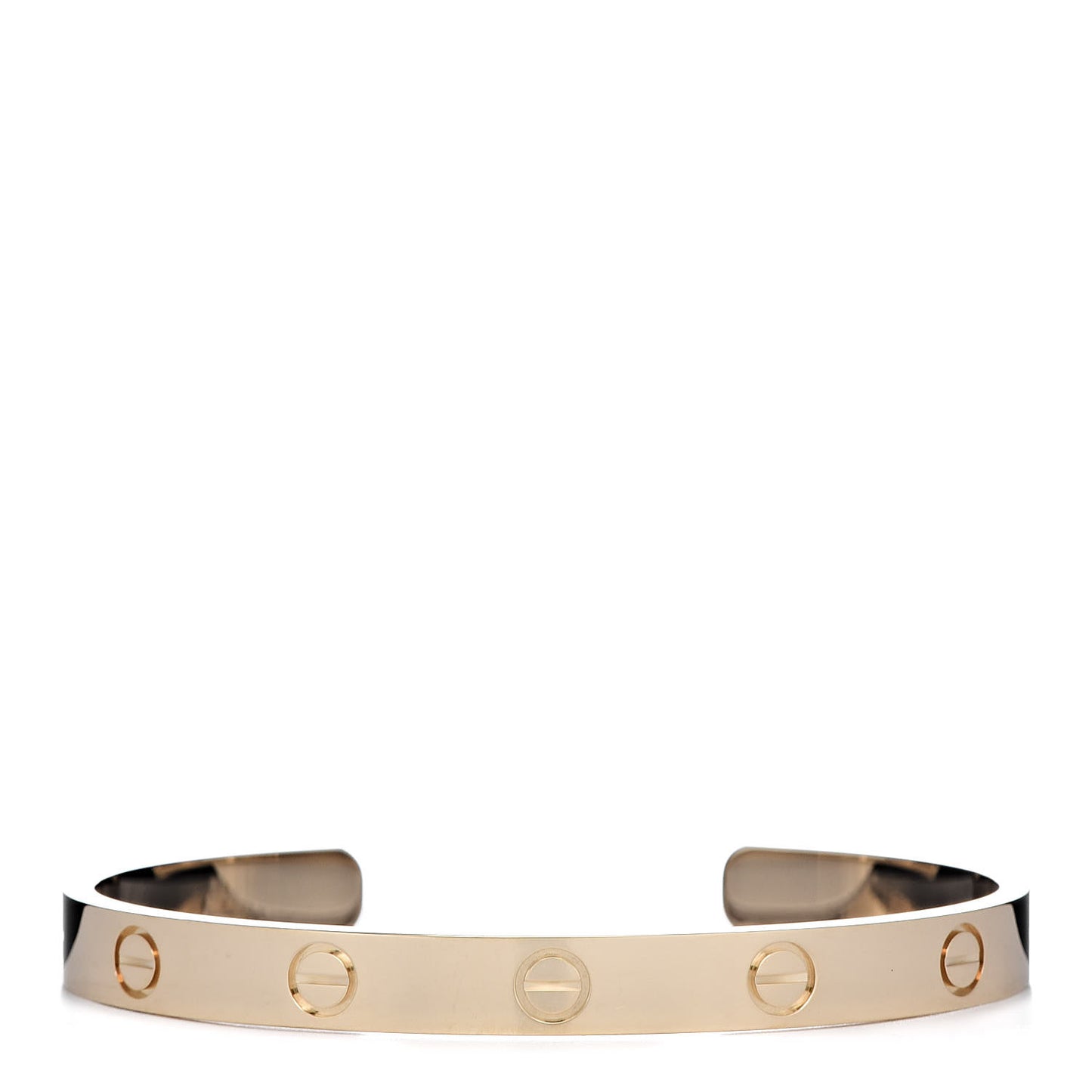 18K Yellow Gold LOVE Cuff Bracelet 17