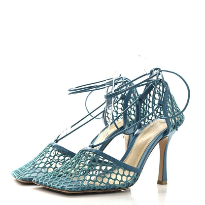 Bottega Veneta Mesh Nappa Stretch Ankle Tie 90mm Sandals 39.5 Blaster 4 of 8