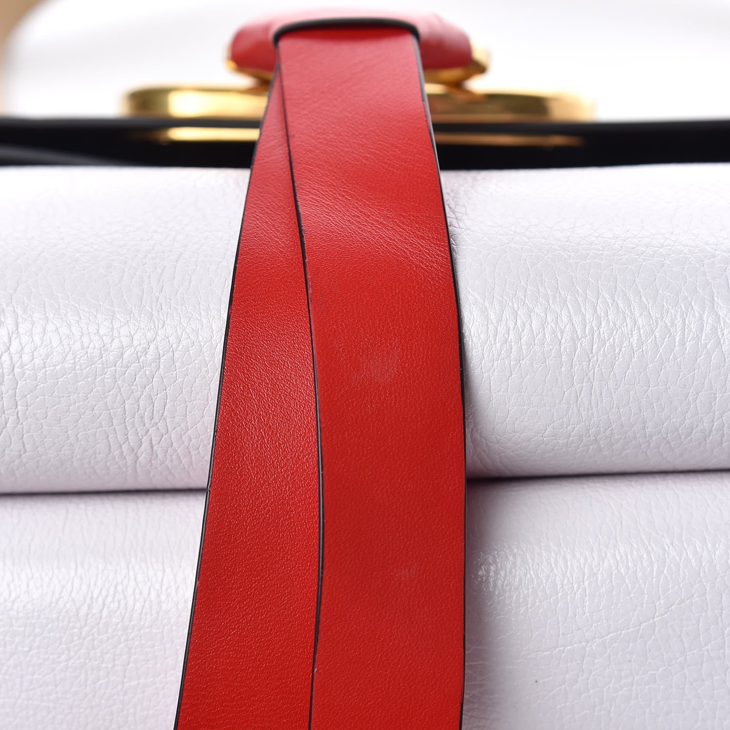 Valentino Garavani Buffalo Smooth Calfskin Small VRing Shoulder Bag Rose Cannelle White Cerise 11 of 11