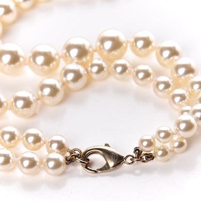 Chanel Pearl Baguette Crystal CC Double Strand Belt Gold 4 of 5