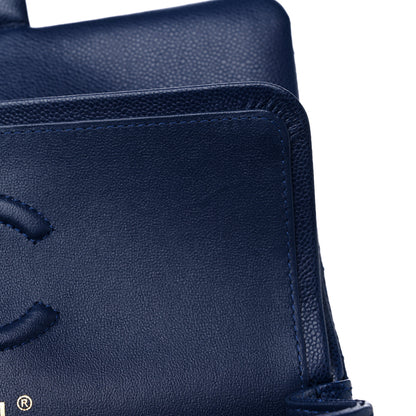 Chanel Caviar Quilted Small Double Flap Navy 12 of 13