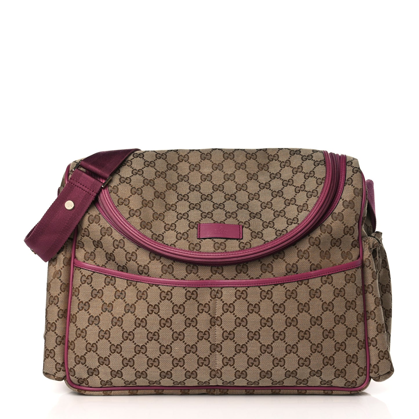Monogram Margaux Calfskin Large Diaper Bag Beige Ebony Peonia Flower