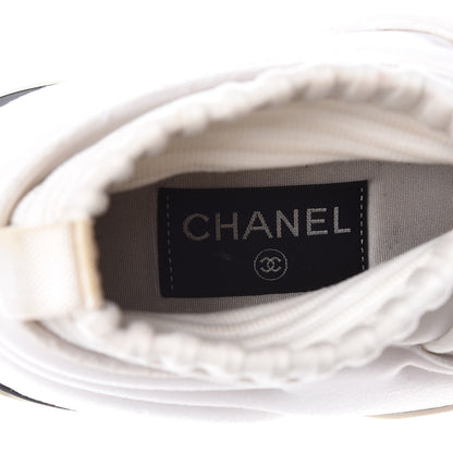Chanel Stretch Fabric CC Sneakers 38 White 7 of 18