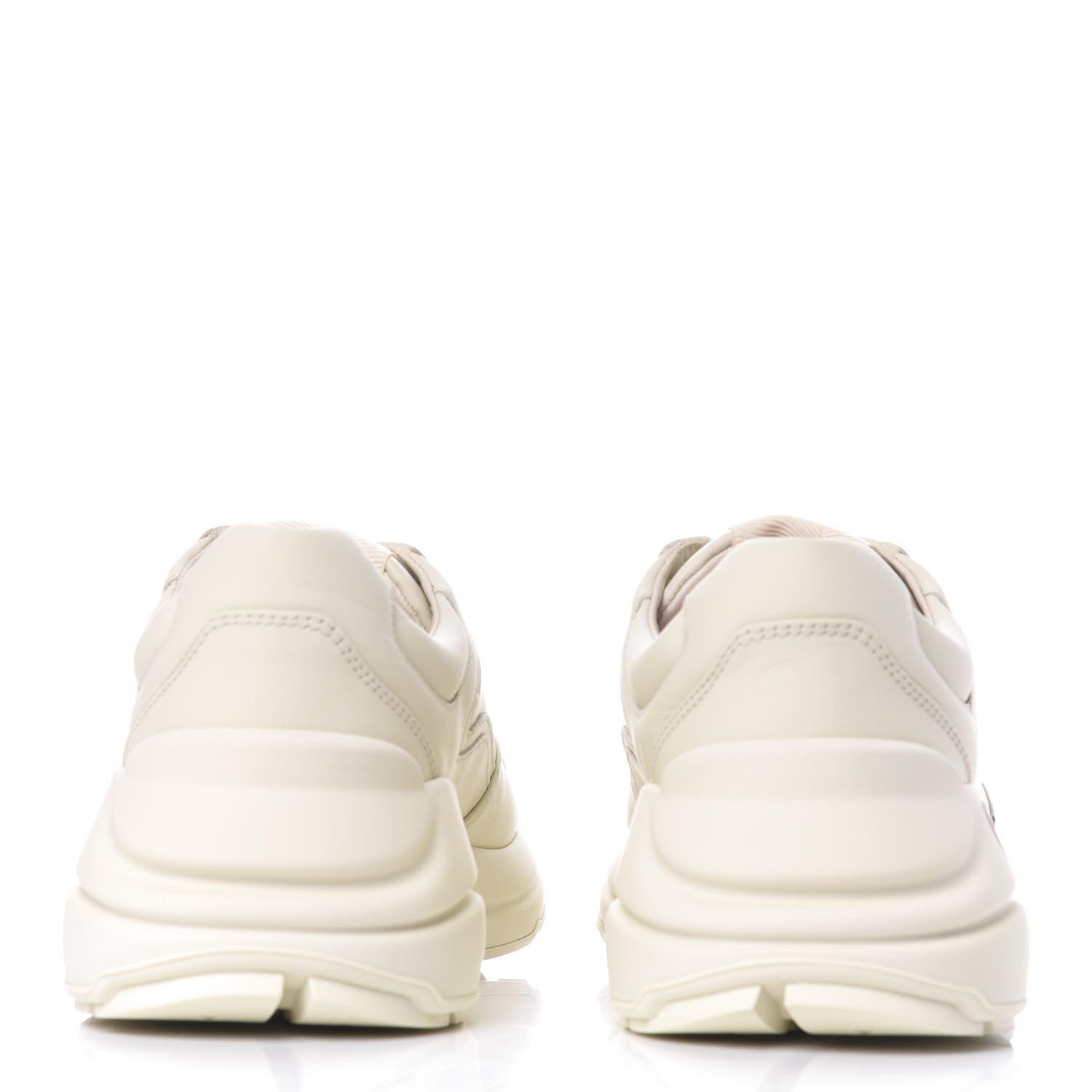 Gucci Calfskin Logo Womens Rhyton Sneakers 38.5 Ivory 9 of 10