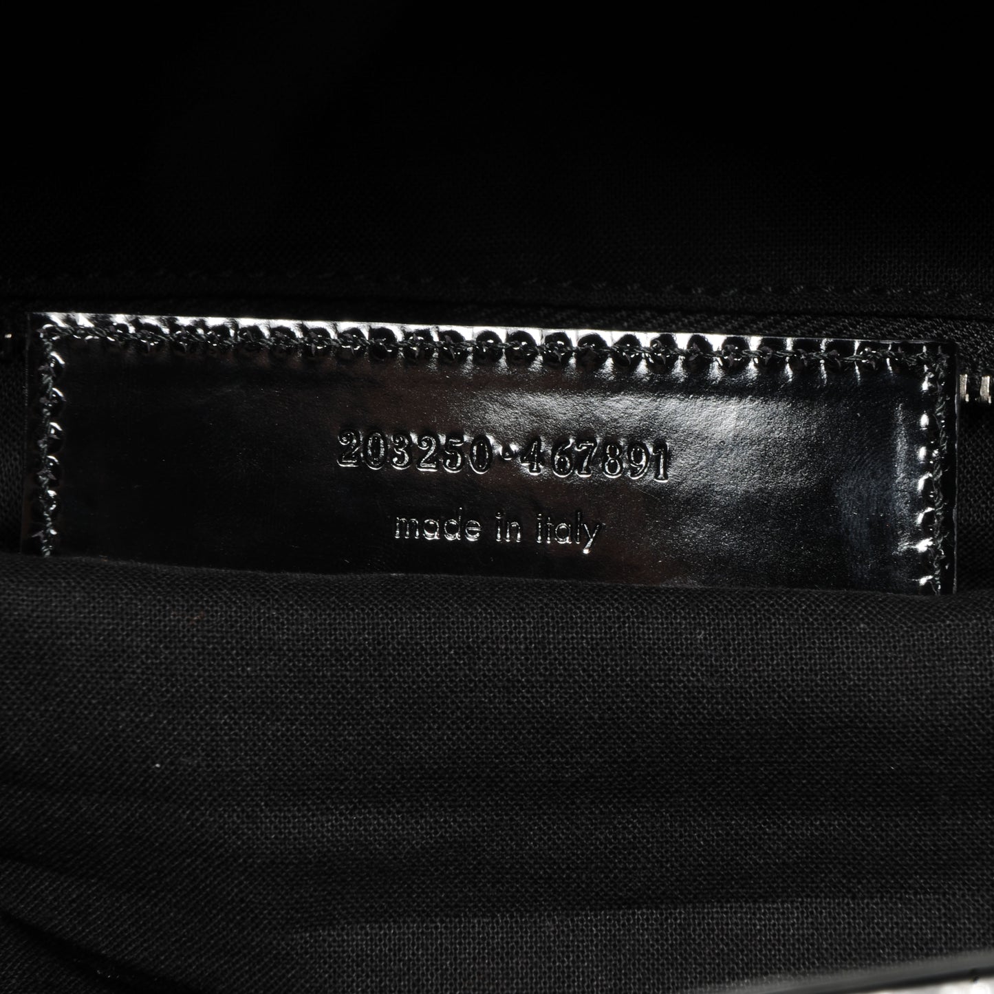 Patent Leather Bowling MM Bag Black