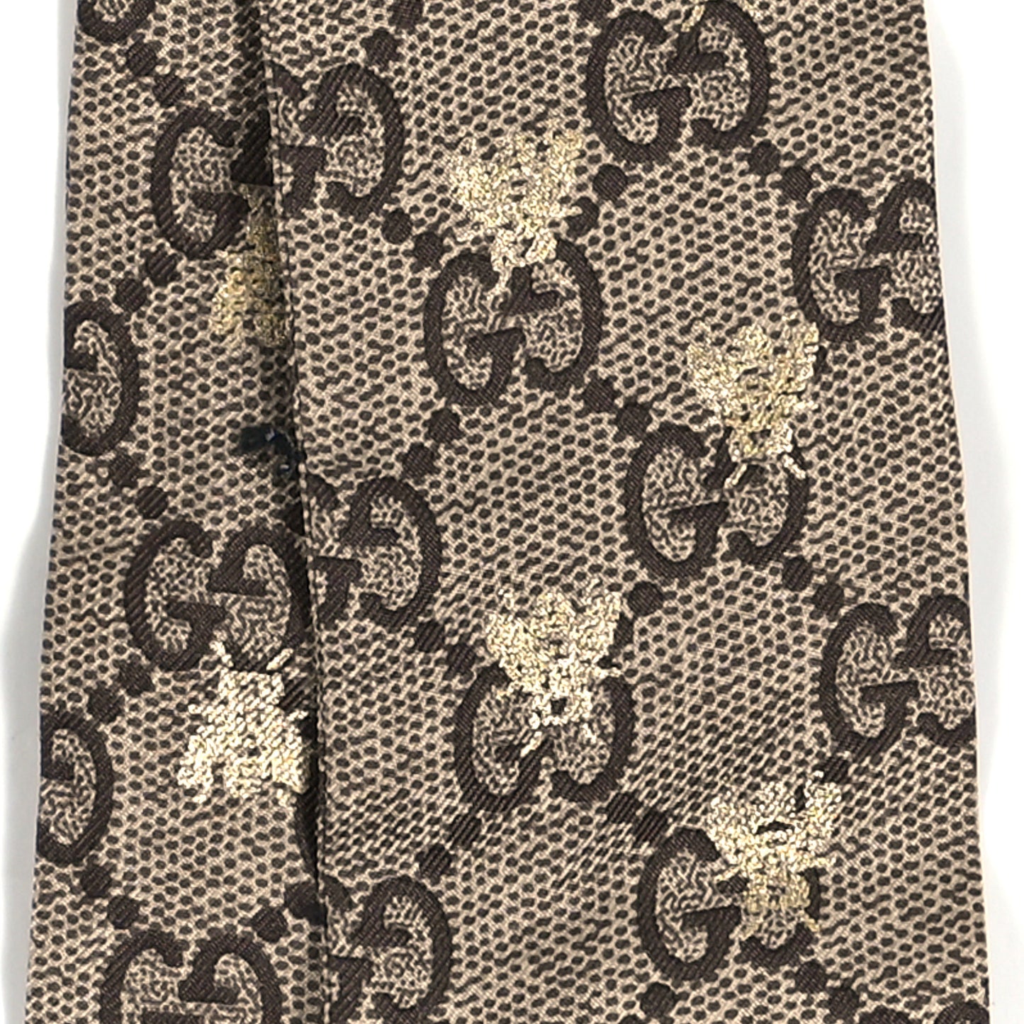 Silk Twill GG Monogram GG Bee Neck Bow Scarf Black Red
