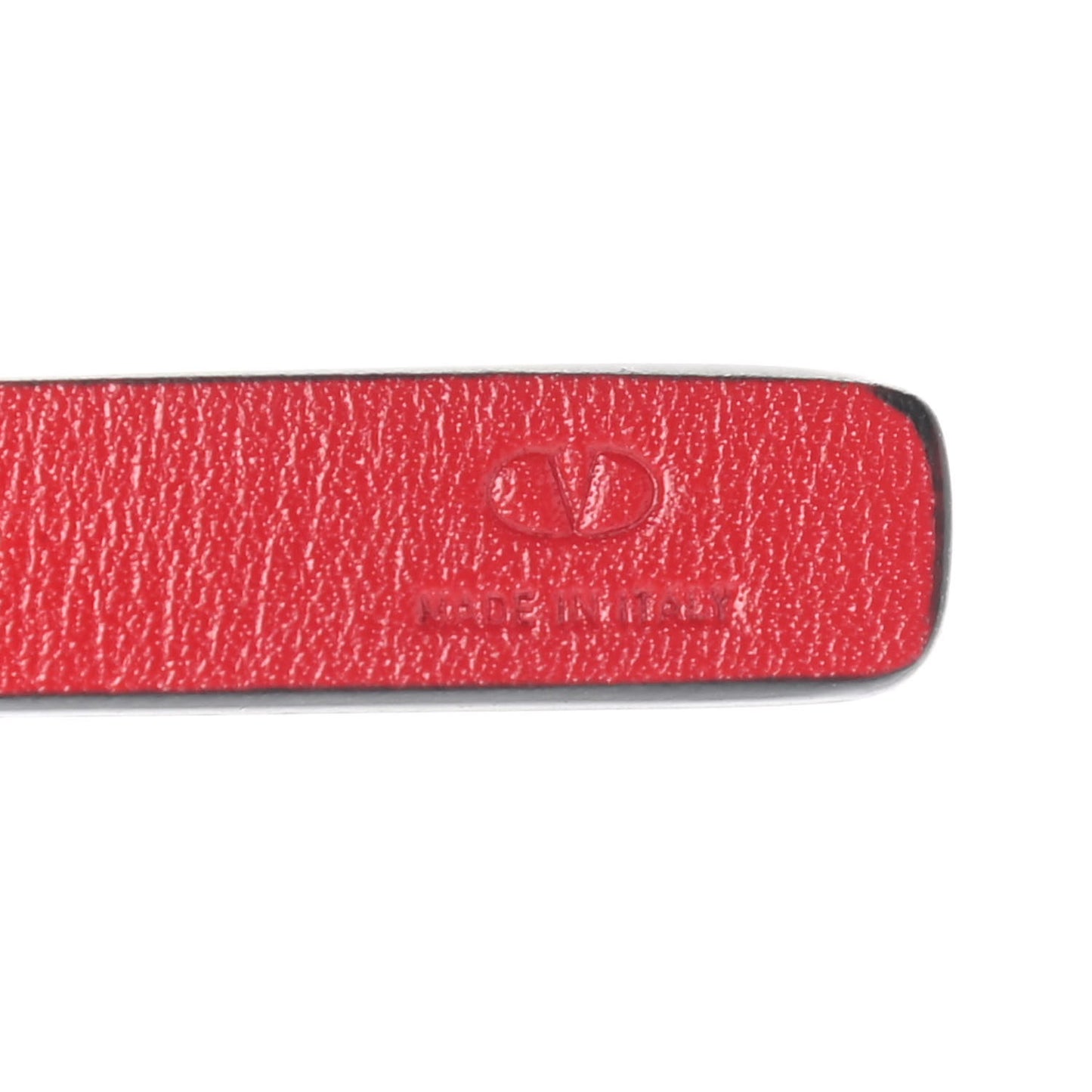 Glossy Calfskin VLogo Reversible 10mm Belt 80 32 Black Red