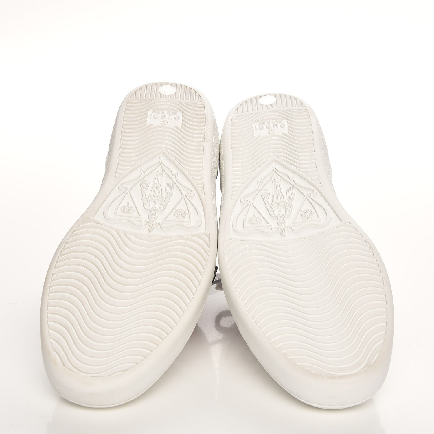 Gucci Calfskin Ayers Blind For Love Embroidered Womens Ace Sneakers 37 White 5 of 8