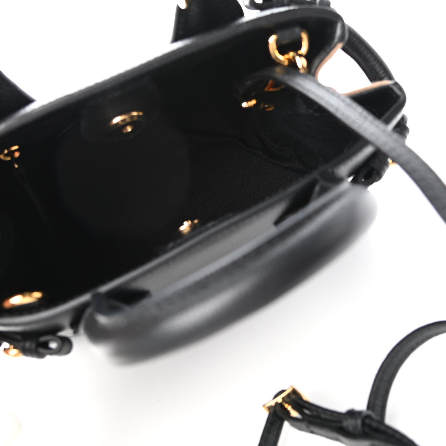 Burberry Derby Calfskin House Check Baby Banner Tote Black 4 of 4