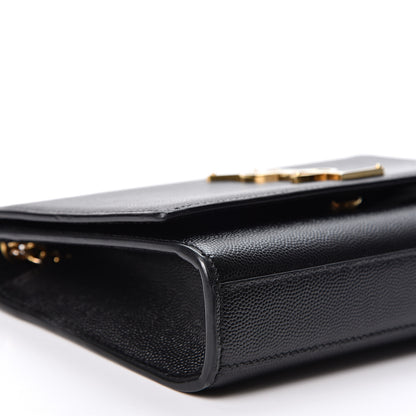 Saint Laurent Grain De Poudre Small Monogram Kate Satchel Black 8 of 9