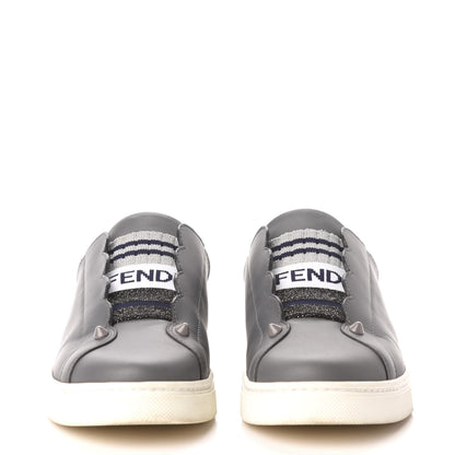 Fendi Vitello Lurex Rockoclick Slip On Sneakers 36 Alga Amarone Blueberry Multicolor 2 of 9