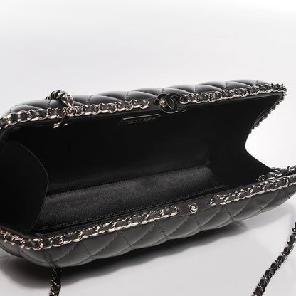 Chanel Lambskin Quilted Chain Around Clutch Black 6 of 7