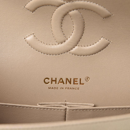 Chanel Iridescent Caviar Quilted Medium Double Flap Dark Beige 8 of 11