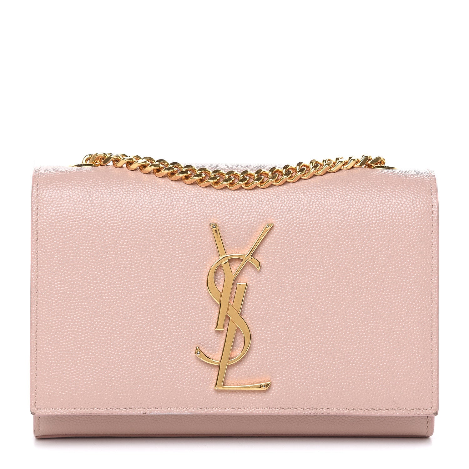 Saint Laurent Grain De Poudre Small Monogram Kate Satchel Pale Blush 1 of 12