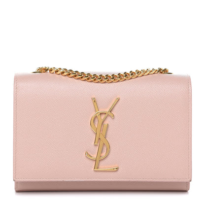 Saint Laurent Grain De Poudre Small Monogram Kate Satchel Pale Blush 1 of 12