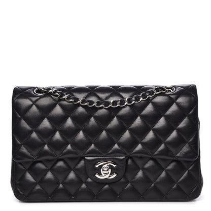 Chanel Lambskin Quilted Medium Double Flap Black 1 of 8
