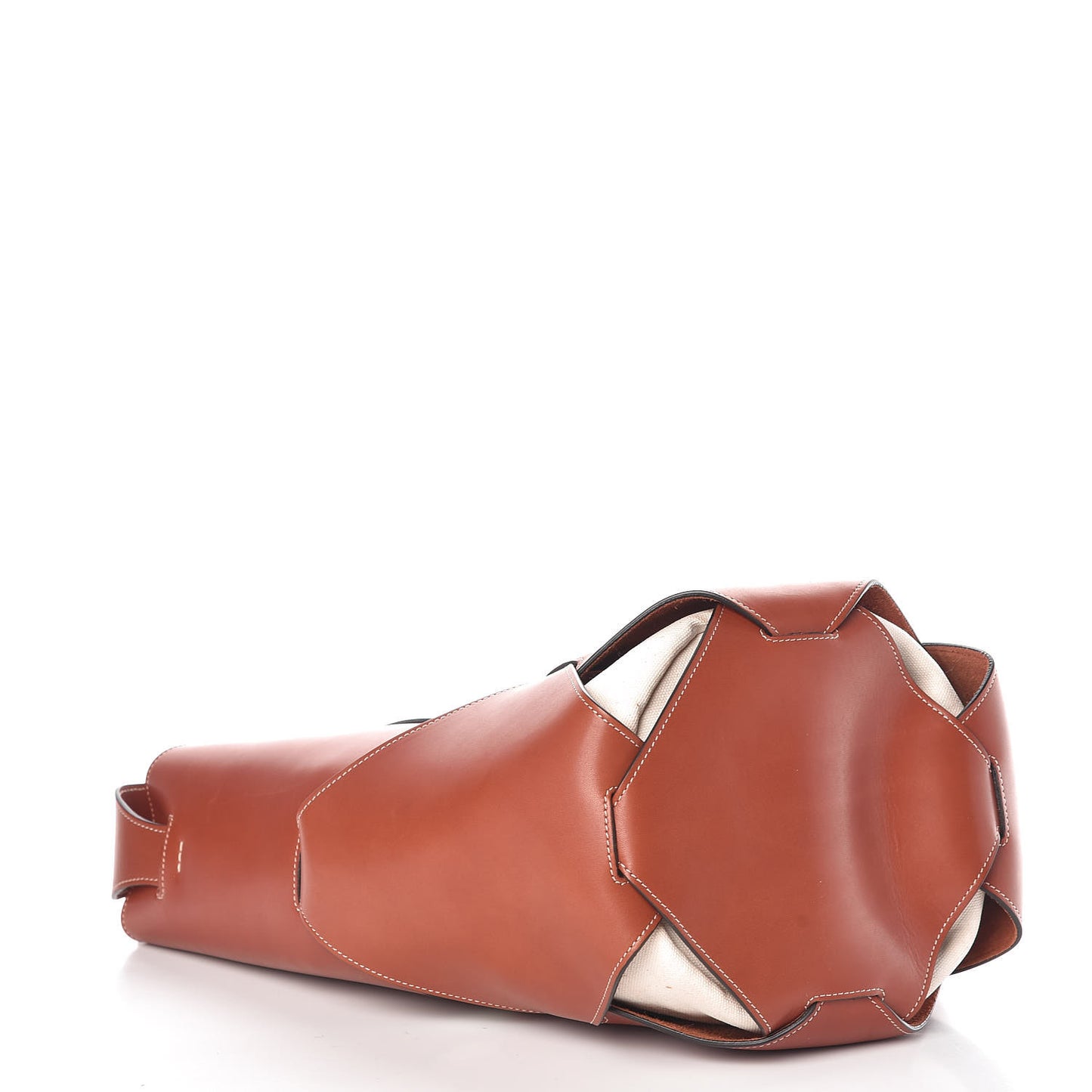 Natural Calfskin Large Holdall Shoulder Bag Brick