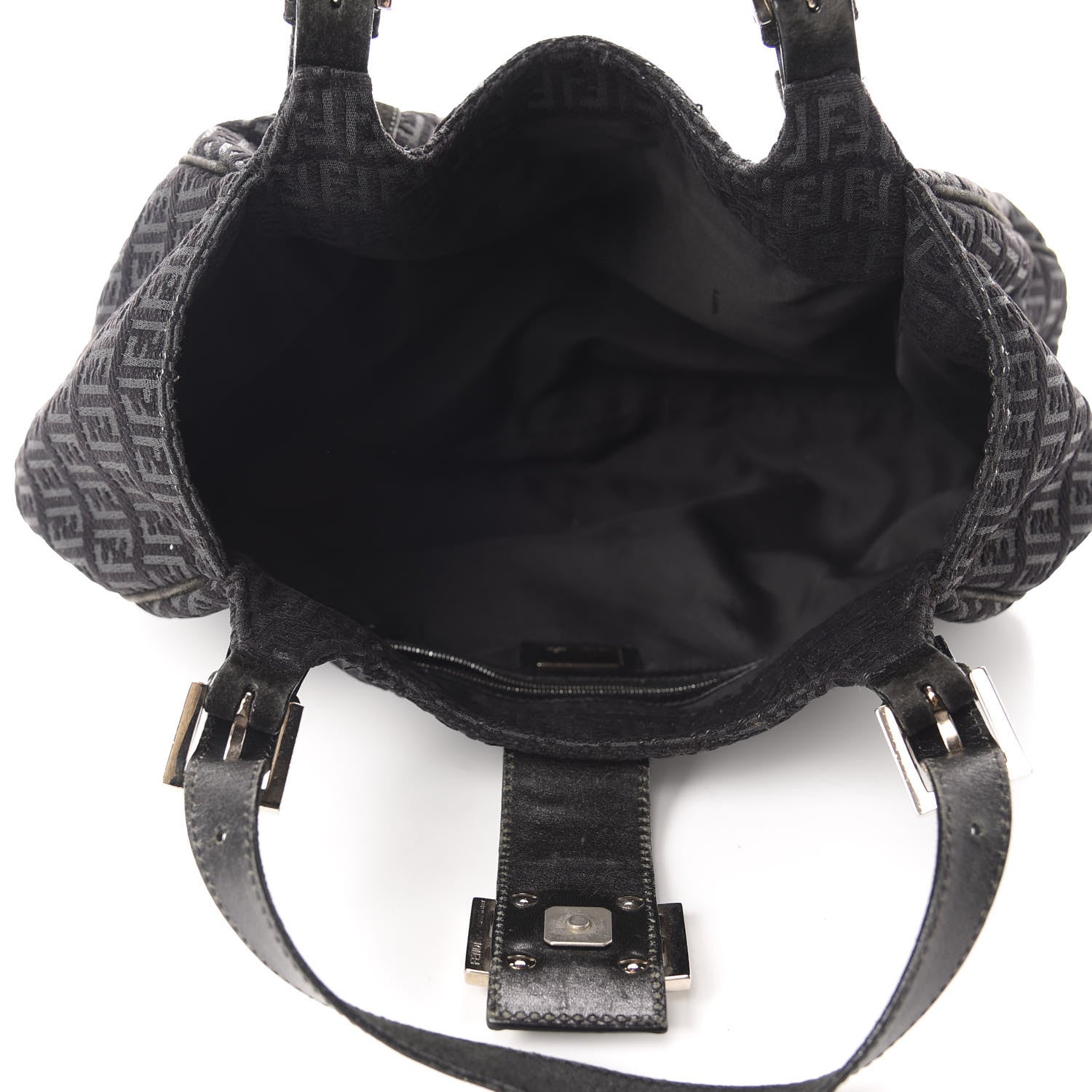 Fendi Zucchino Shoulder Bag Black 5 of 15