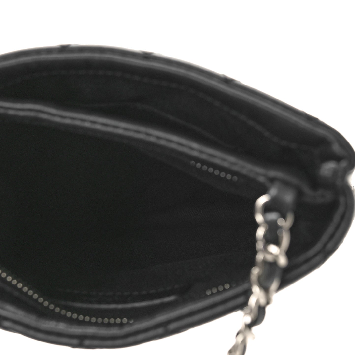 Aged Calfskin Quilted Crossbody Bag Black