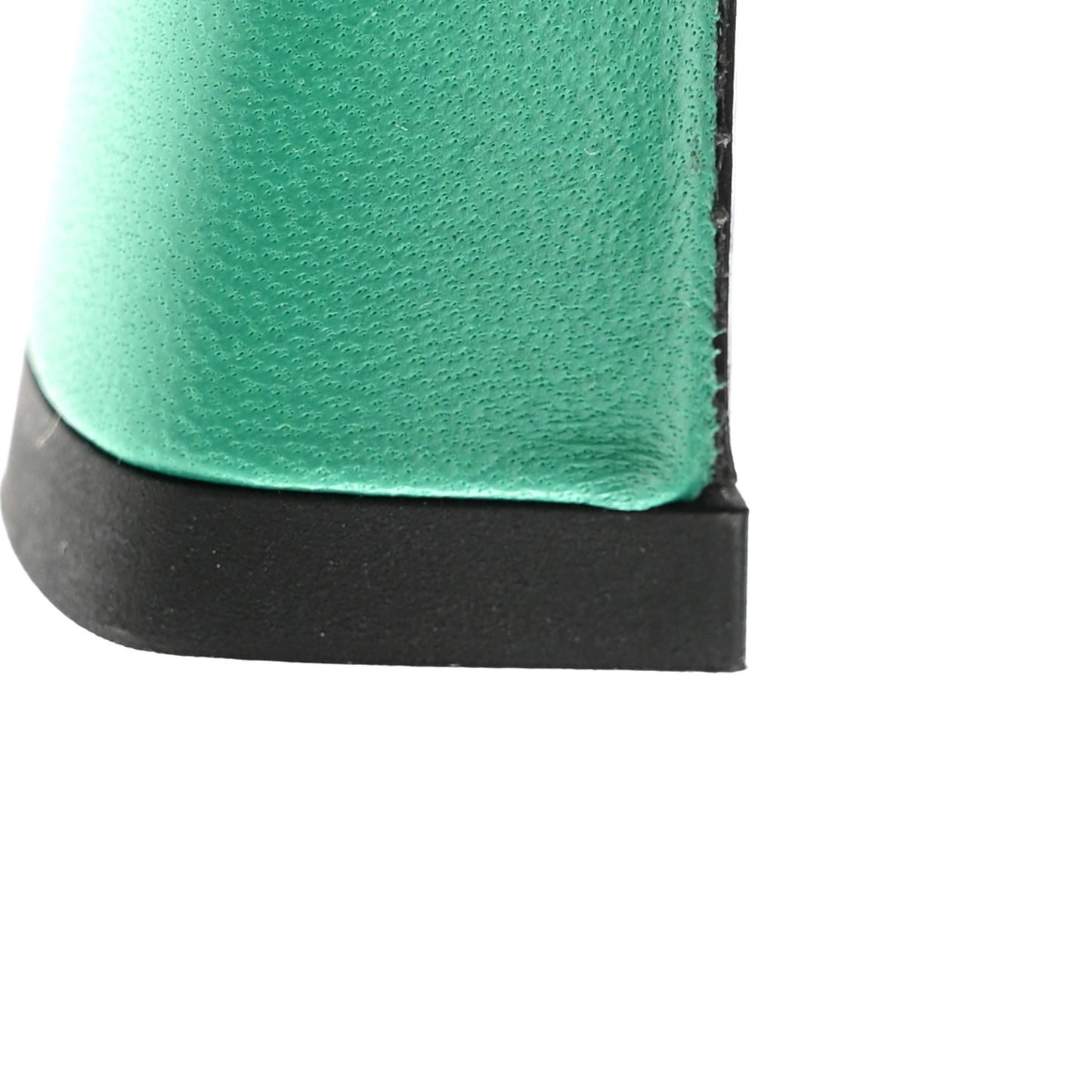 Tela Retino Nappa Crystal GG Monogram Square G 95mm Slide Sandals 37 Turquoise