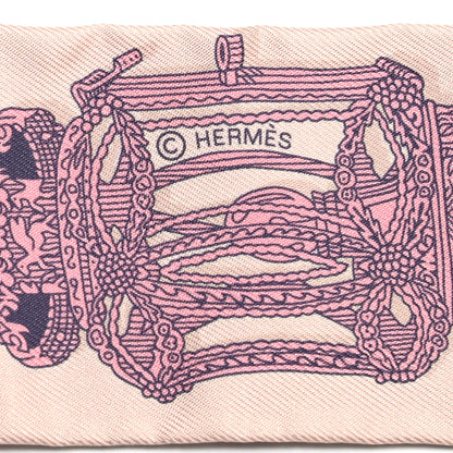 Hermes Silk Merveilleuses Lanternes Twilly Beige Rose Vert De Eau Jaune 3 of 4