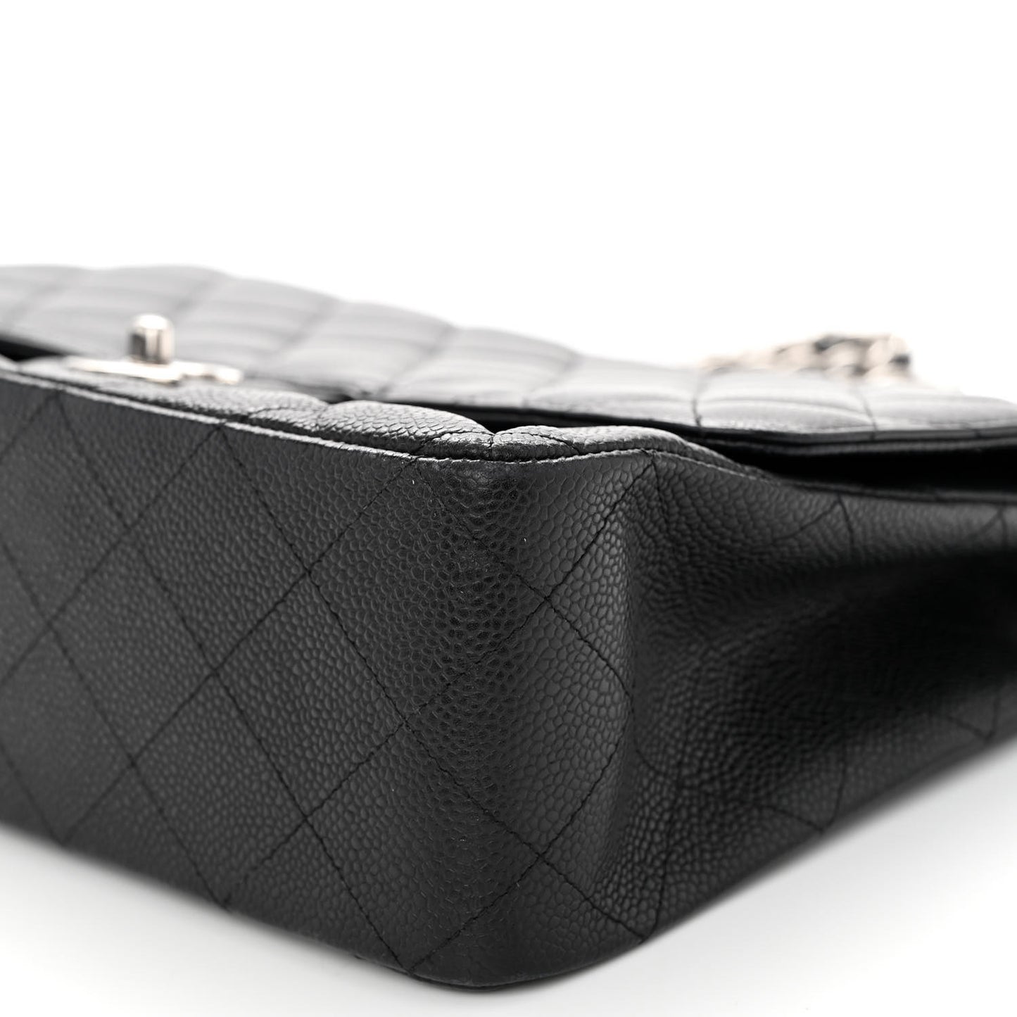 Caviar Quilted Jumbo Single Flap Black