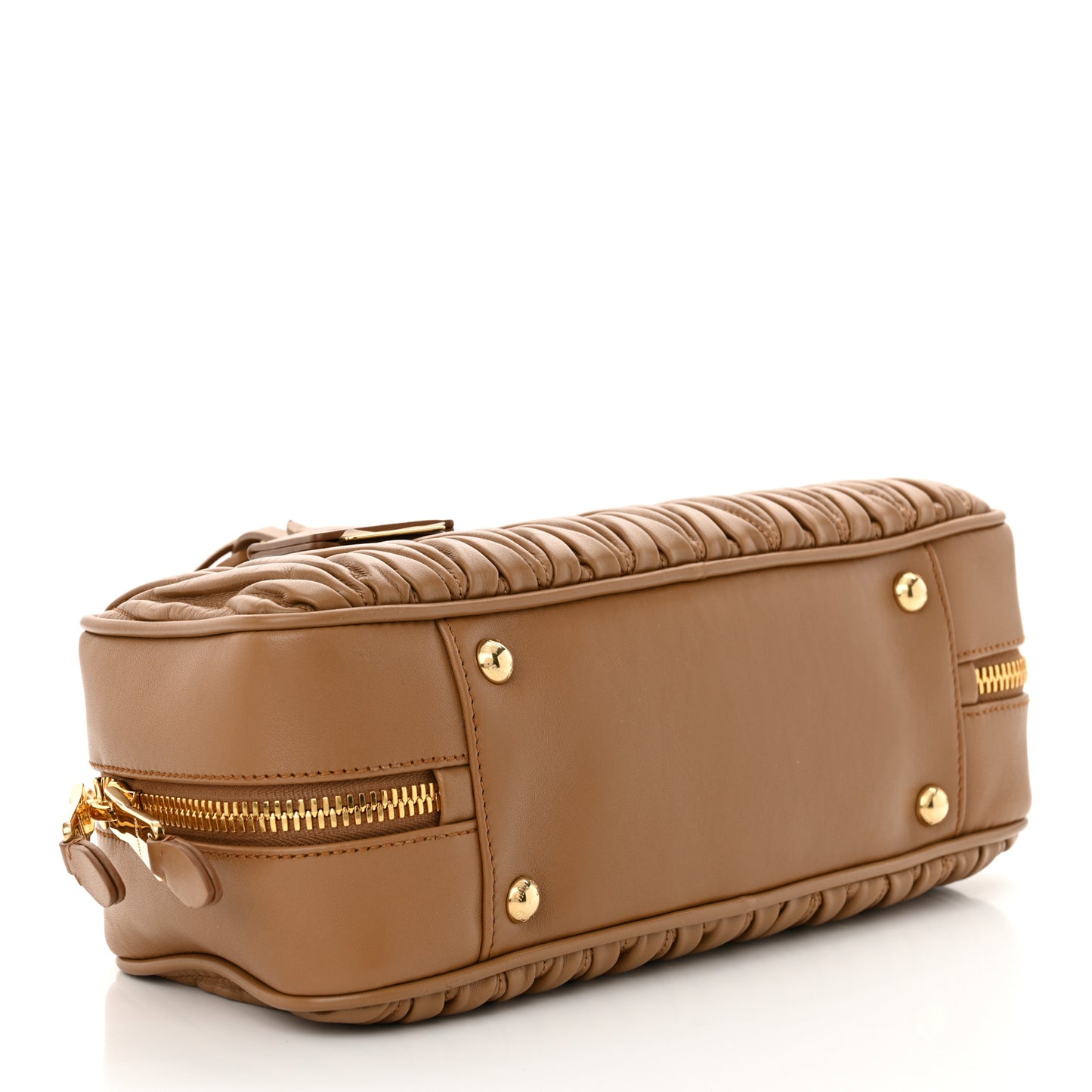 Nappa Matelasse Regular Arcadie Top Handle Bag Caramel