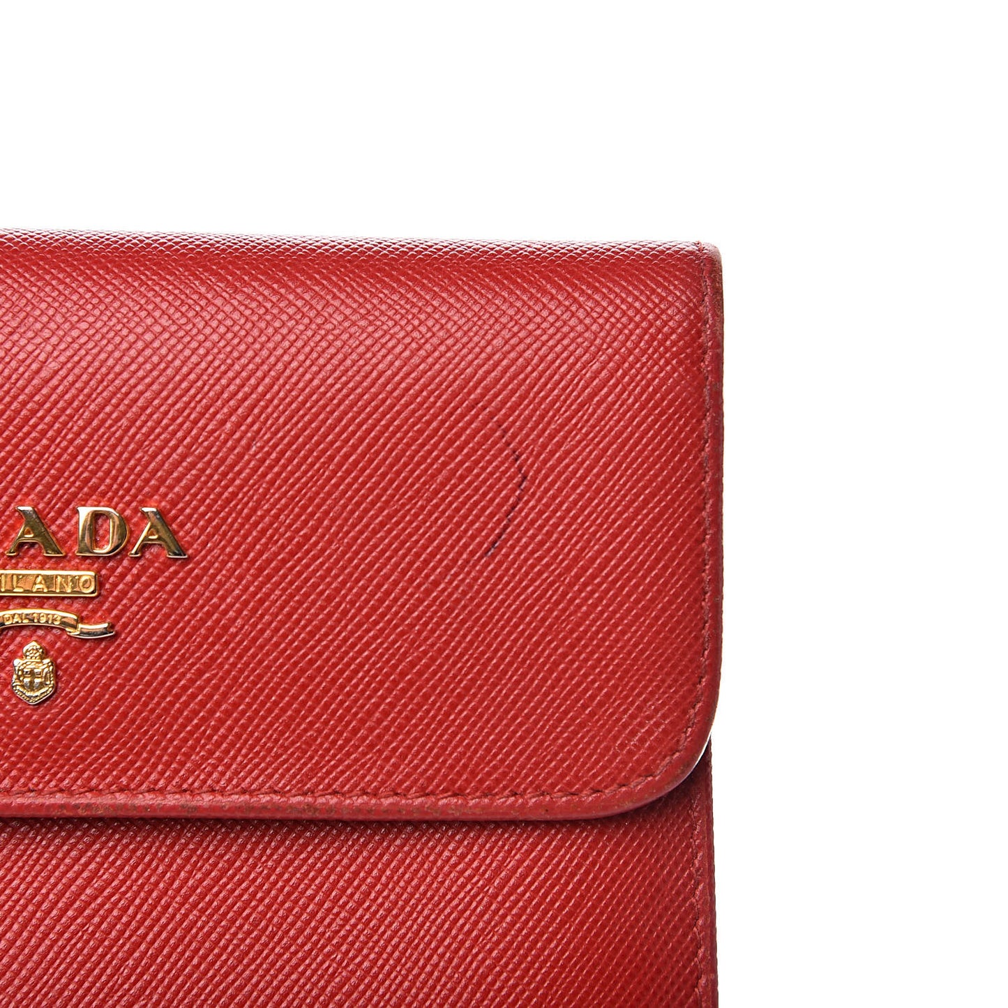 Saffiano Metal Flap Wallet Fuoco