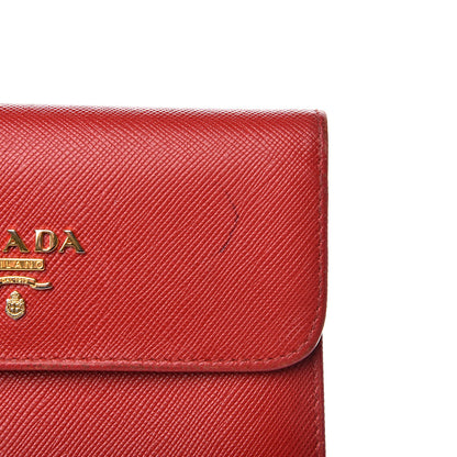 Prada Saffiano Metal Flap Wallet Fuoco 10 of 14