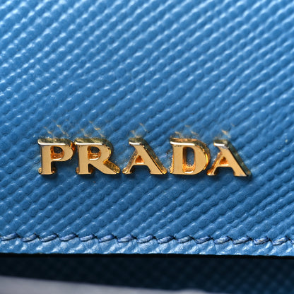 Prada Saffiano Cuir Medium Double Bag Cobalto 6 of 7