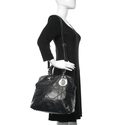 Christian Dior Lambskin Cannage Medium Granville Tote Black 2 of 16
