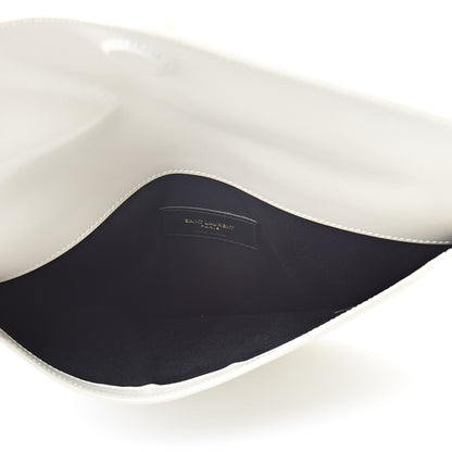 Saint Laurent Smooth Shiny Calfskin Uptown Pouch Crema Soft 5 of 8