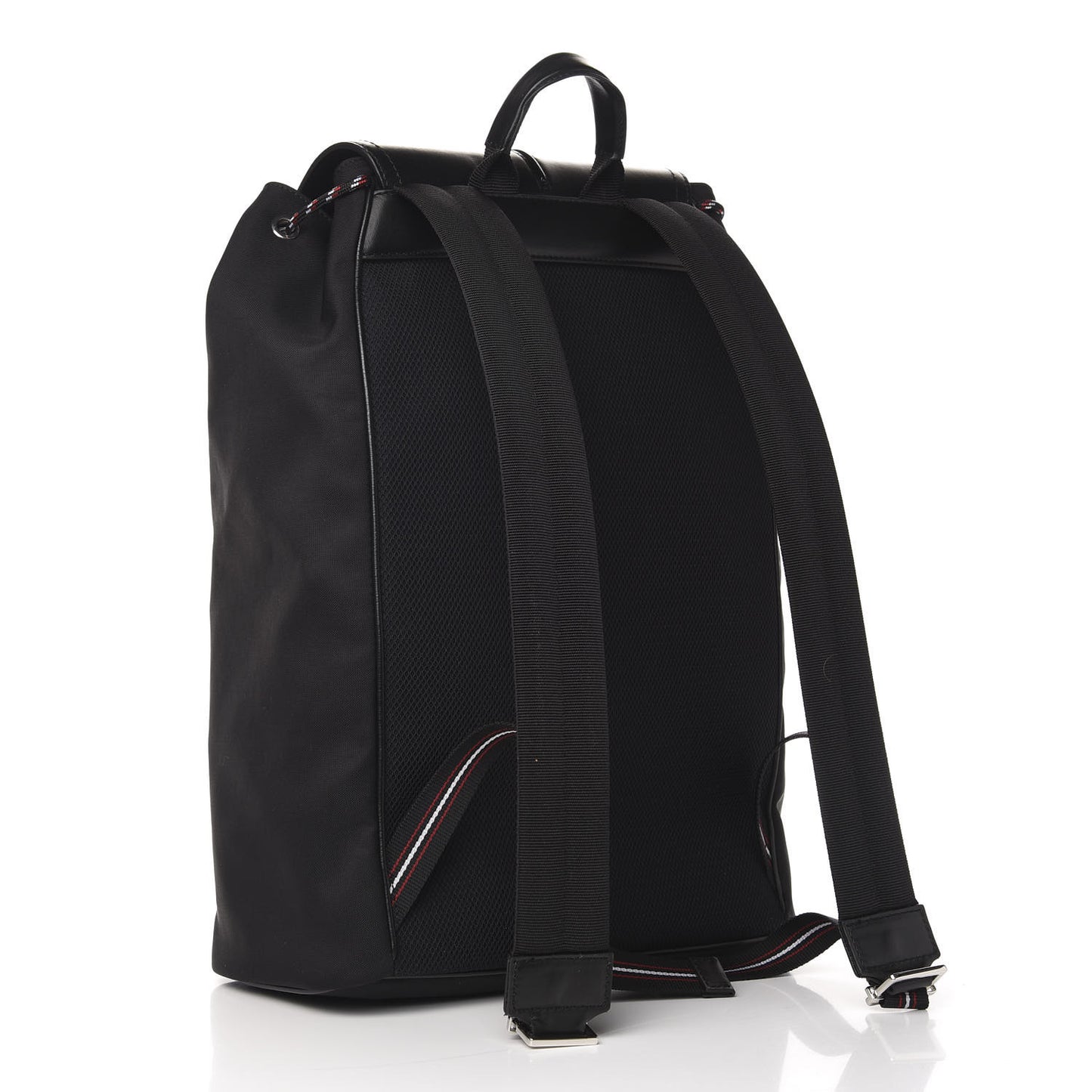Calfskin Nylon Motion Backpack Black