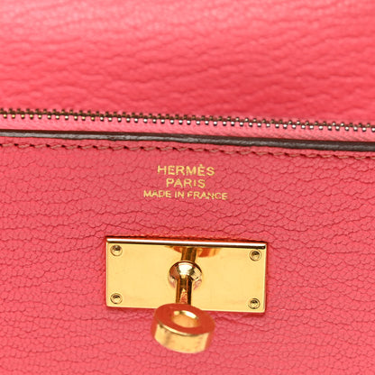 Hermes Chevre Mysore Kelly Longue Wallet Rose Azalee 6 of 17