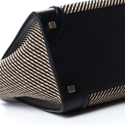 Celine Twill Smooth Calfskin Mini Luggage Dune Black 6 of 10