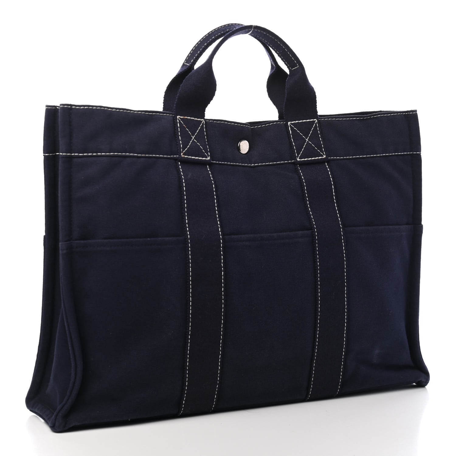 Hermes Canvas Fourre Tout MM Navy 2 of 7