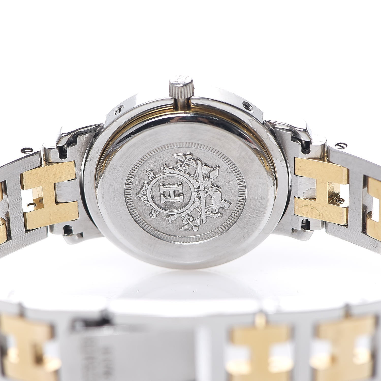 Hermes Stainless Steel 24mm Clipper Quartz Watch Gold 4 of 7
