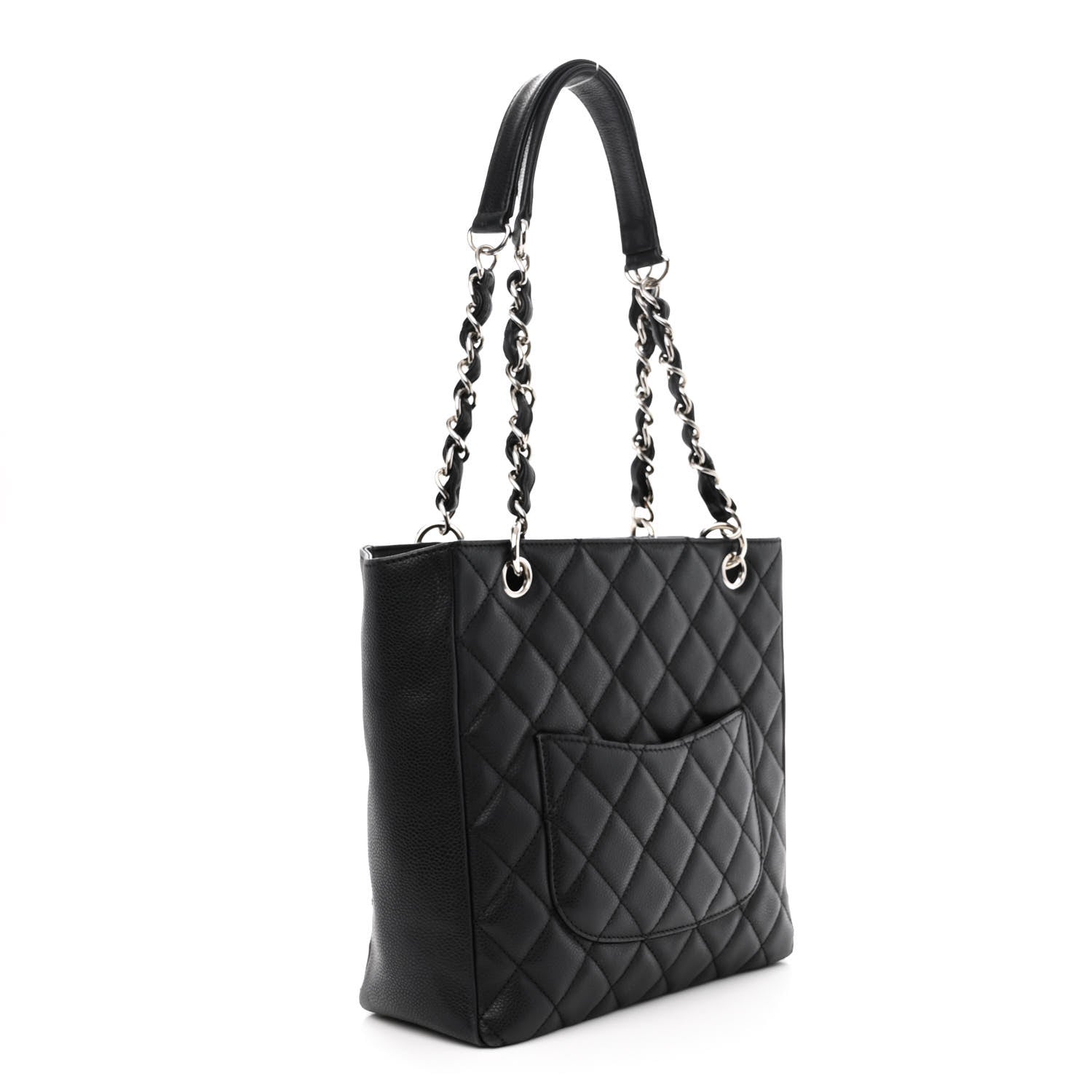 Chanel Caviar Quilted Petit Shopping Tote PST Black 3 of 10