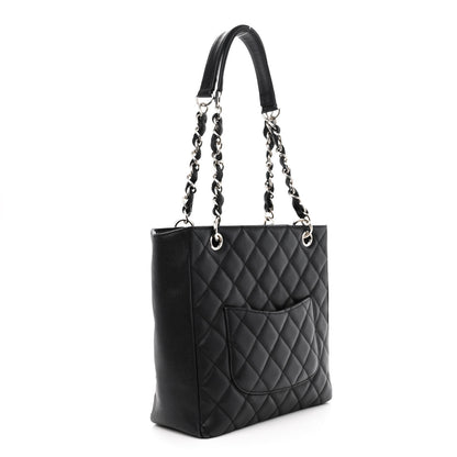 Chanel Caviar Quilted Petit Shopping Tote PST Black 3 of 10