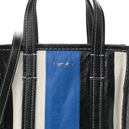 Balenciaga Agneau Arena Multicolore XS Bazar Shopper Tote Bleu White Black 7 of 9