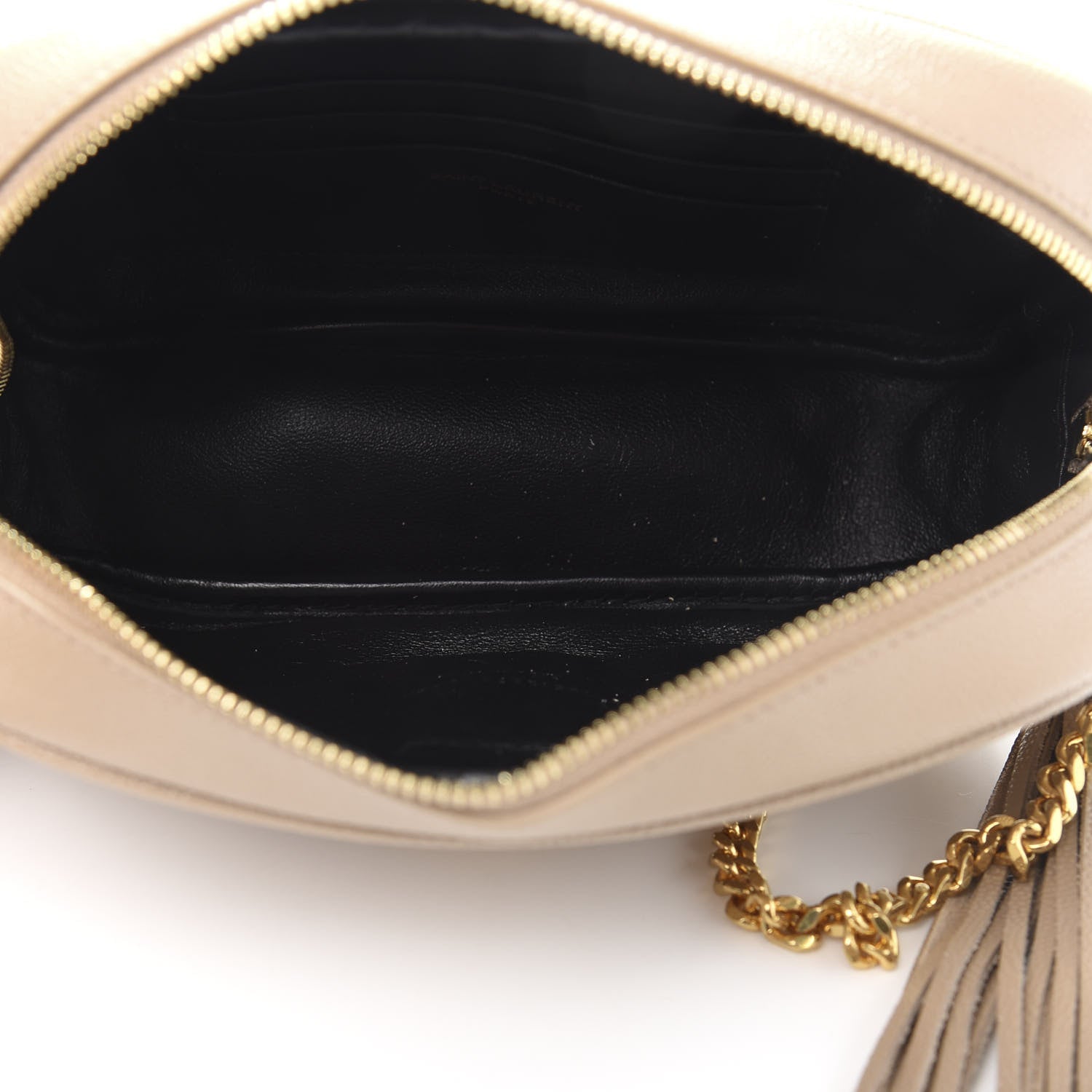 Saint Laurent Grain De Poudre Matelasse Monogram Mini Lou Camera Bag Dark Beige 5 of 11