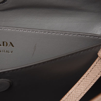 Prada Saffiano Cuir Medium Double Bag Cammeo Marmo 10 of 13