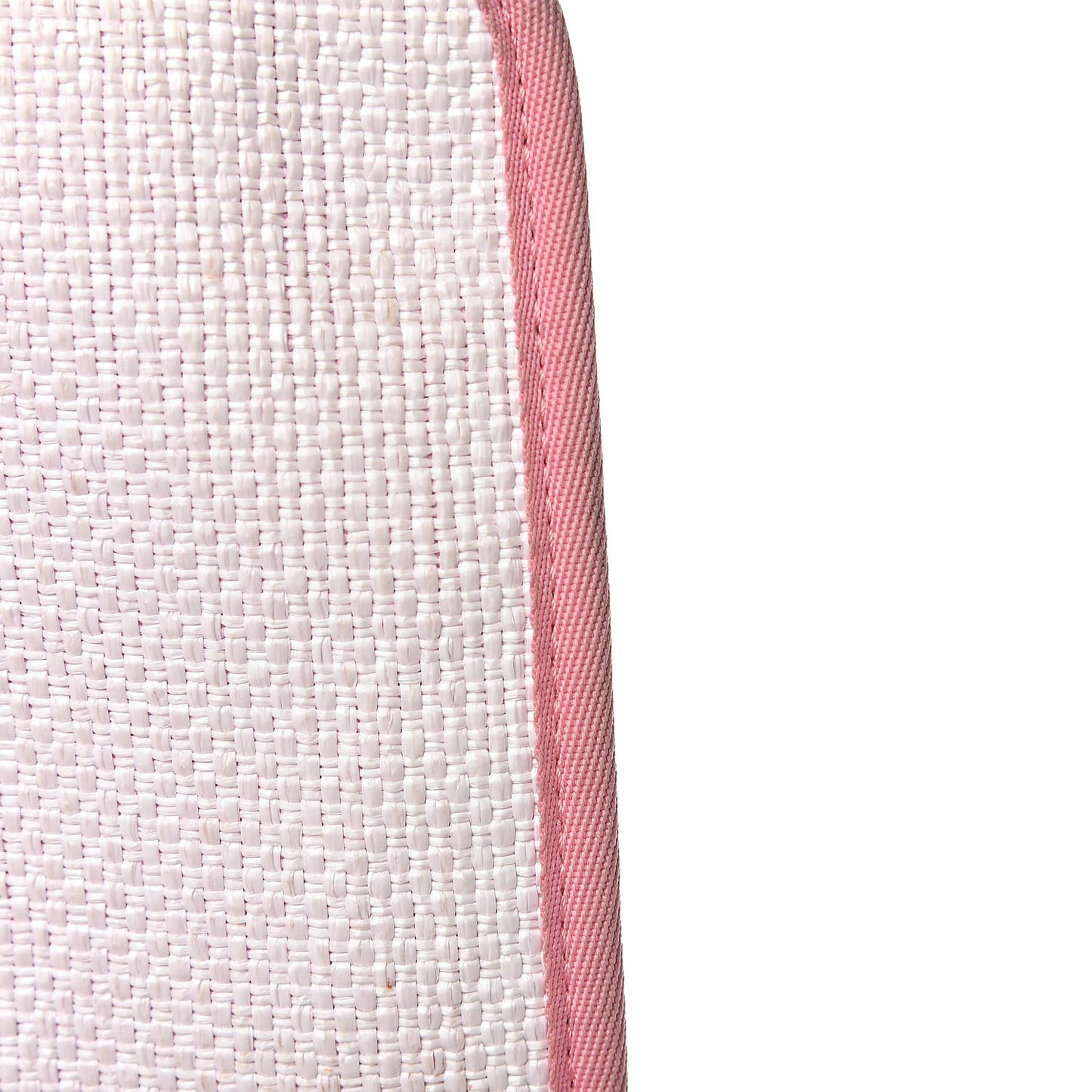Woven Straw Raffia Small Deauville Messenger Light Pink