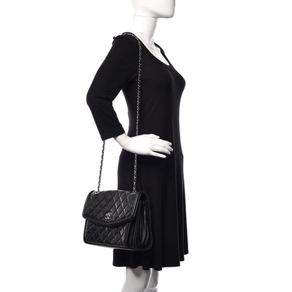 Chanel Lambskin Quilted Large Geometric Flap Black 2 of 11