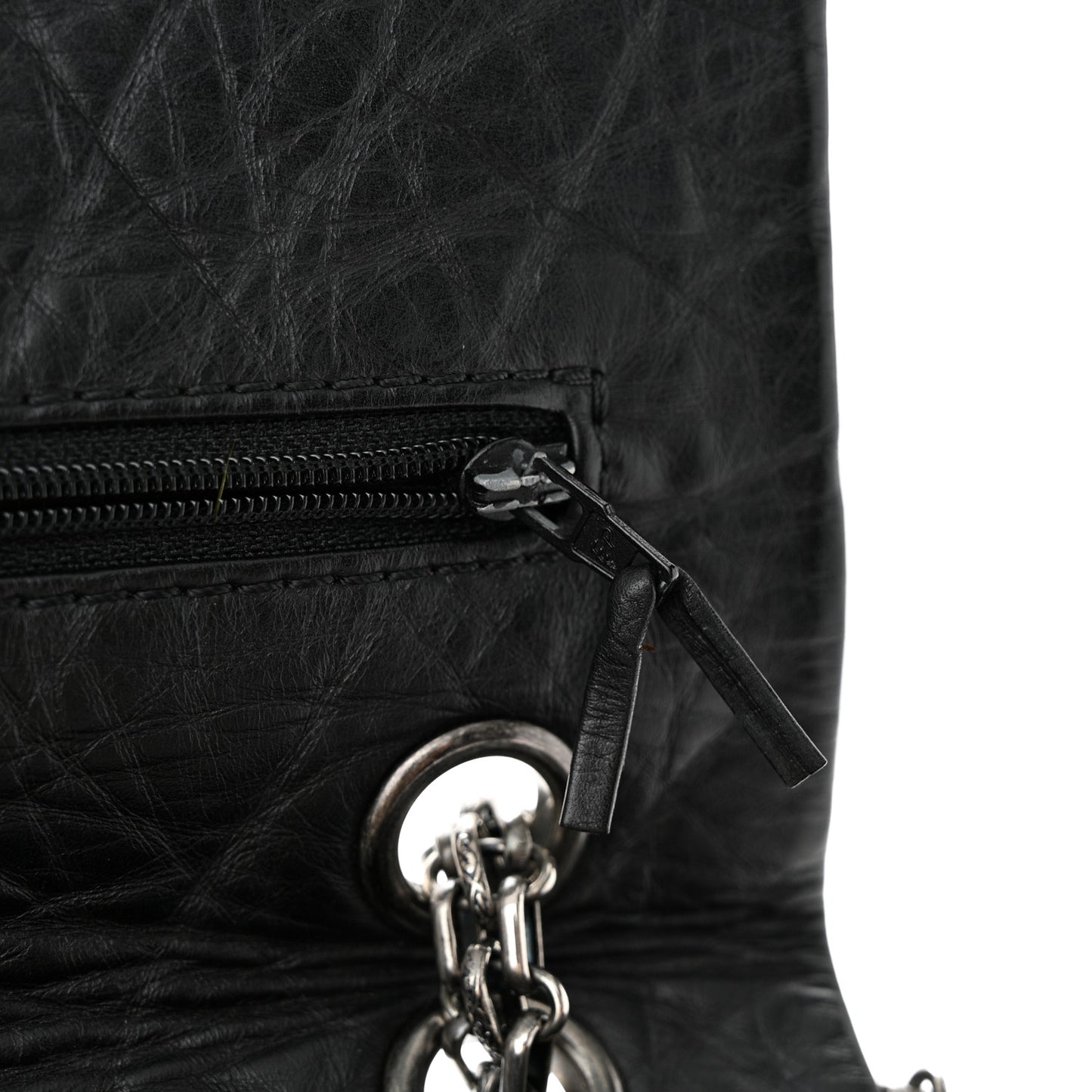 Aged Calfskin Quilted 2.55 Reissue 226 Flap Black