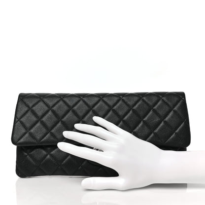 Chanel Caviar Quilted Flap Clutch Black 2 of 8