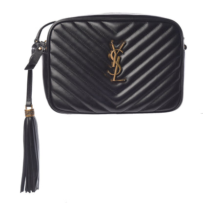 Saint Laurent Calfskin Matelasse Monogram Lou Camera Bag Black 1 of 10