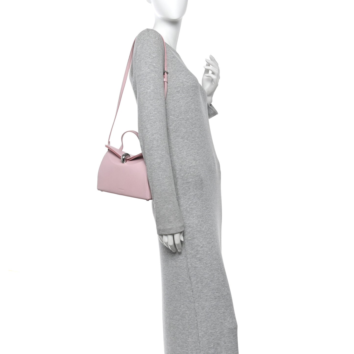 Goatskin Small Valerie Shoulder Bag Pale Pink