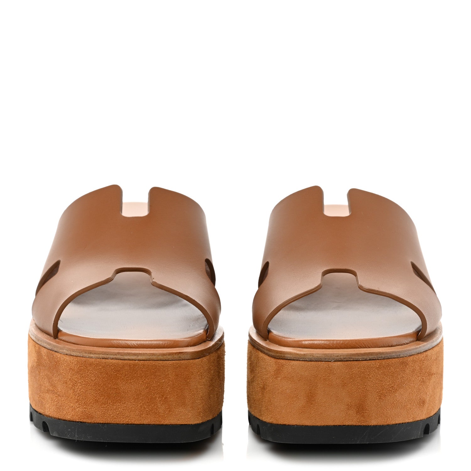 Hermes Calfskin Suede Eze 30 Sandals 38 Naturel 2 of 8