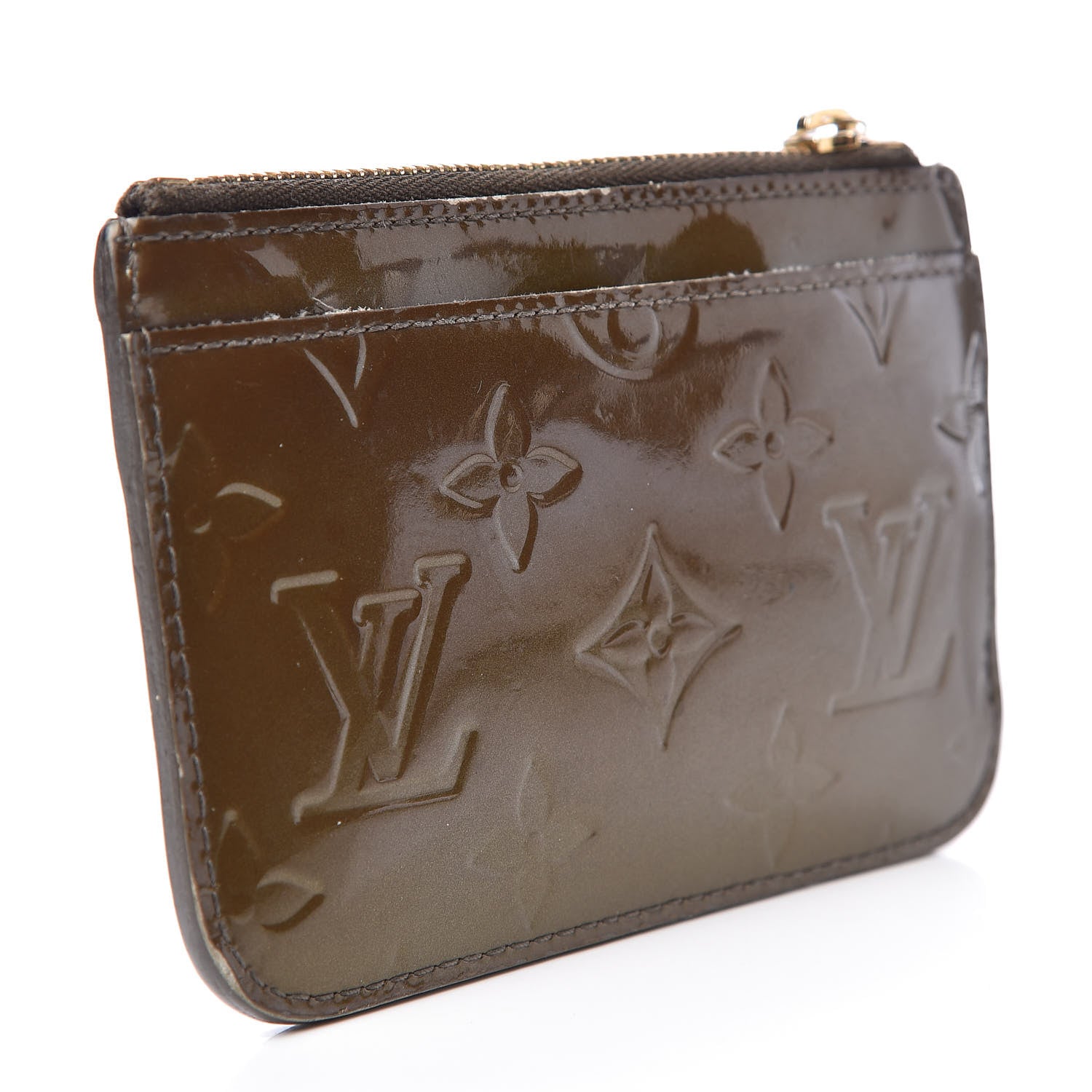 Louis Vuitton Vernis Key Pouch Vert Bronze 3 of 10